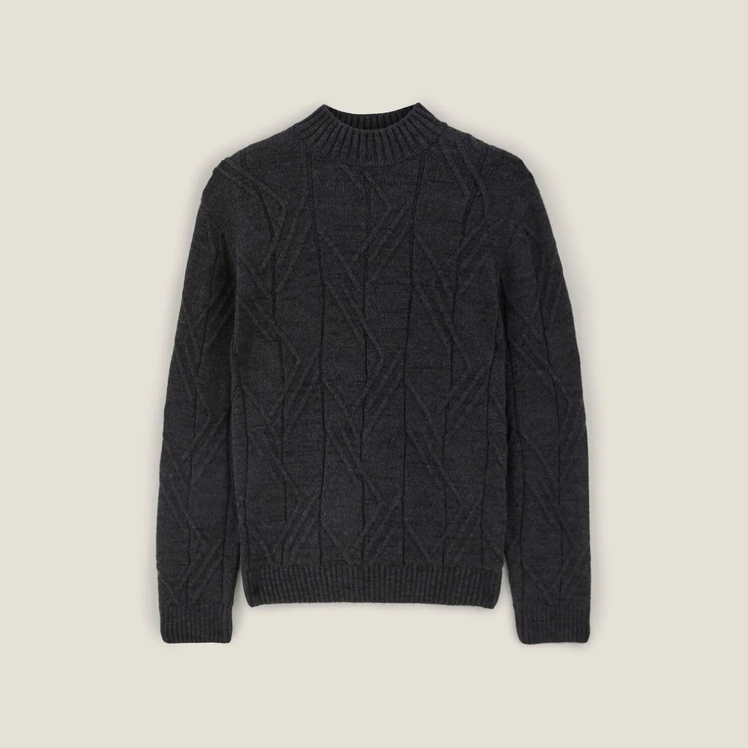 Jules Pull col cheminée avec torsade- Pull