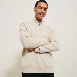 Jules Pull col montant demi zippé- Pull