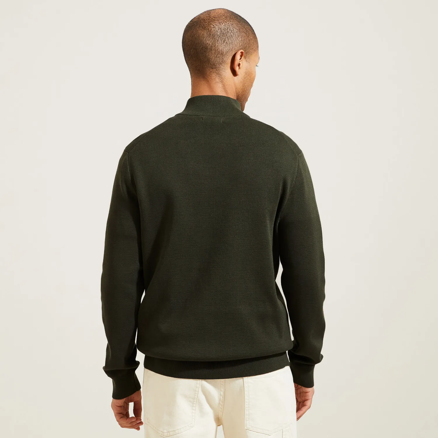 Jules Pull col montant demi zippé- Pull