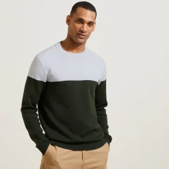 Jules Pull col rond colorblock- Pull