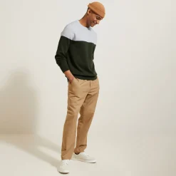 Jules Pull col rond colorblock- Pull