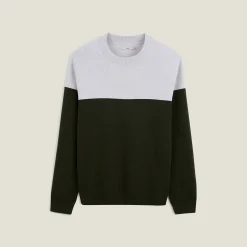 Jules Pull col rond colorblock- Pull
