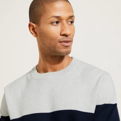 Jules Pull col rond colorblock- Pull