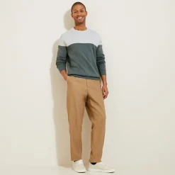 Jules Pull col rond colorblock- Pull