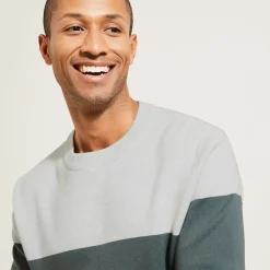 Jules Pull col rond colorblock- Pull