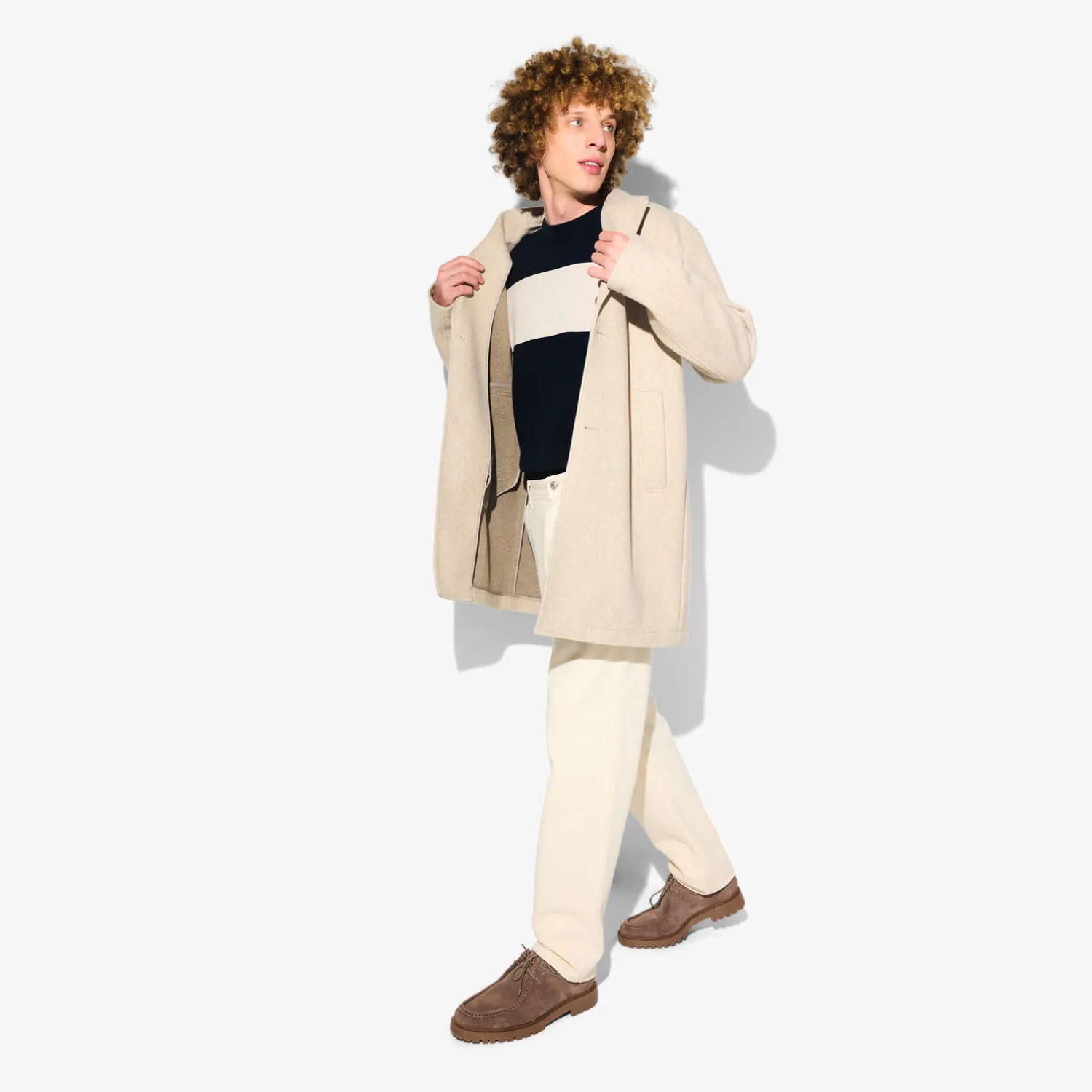 Jules Pull col rond colorblock - Pull