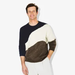 Jules Pull col rond jacquard paysage- Pull