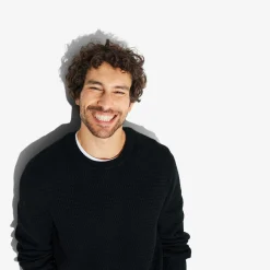 Jules Pull col rond jeux de points reliéfés- Pull