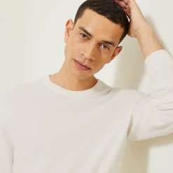 Jules Pull col rond jeux de points fantaisie- Smart Casual|Pull