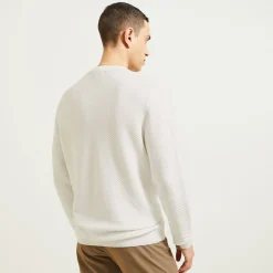 Jules Pull col rond jeux de points fantaisie- Smart Casual|Pull