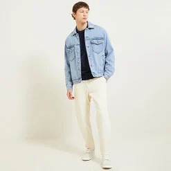 Jules Pull col rond jeux de points bloc- Smart Casual|Pull