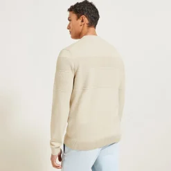 Jules Pull col rond jeux de points bloc- Smart Casual|Pull