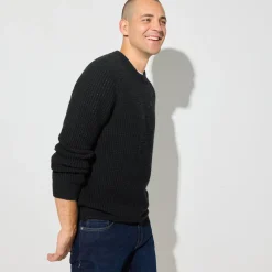 Jules Pull col rond jeux de points fantaisie- Pull