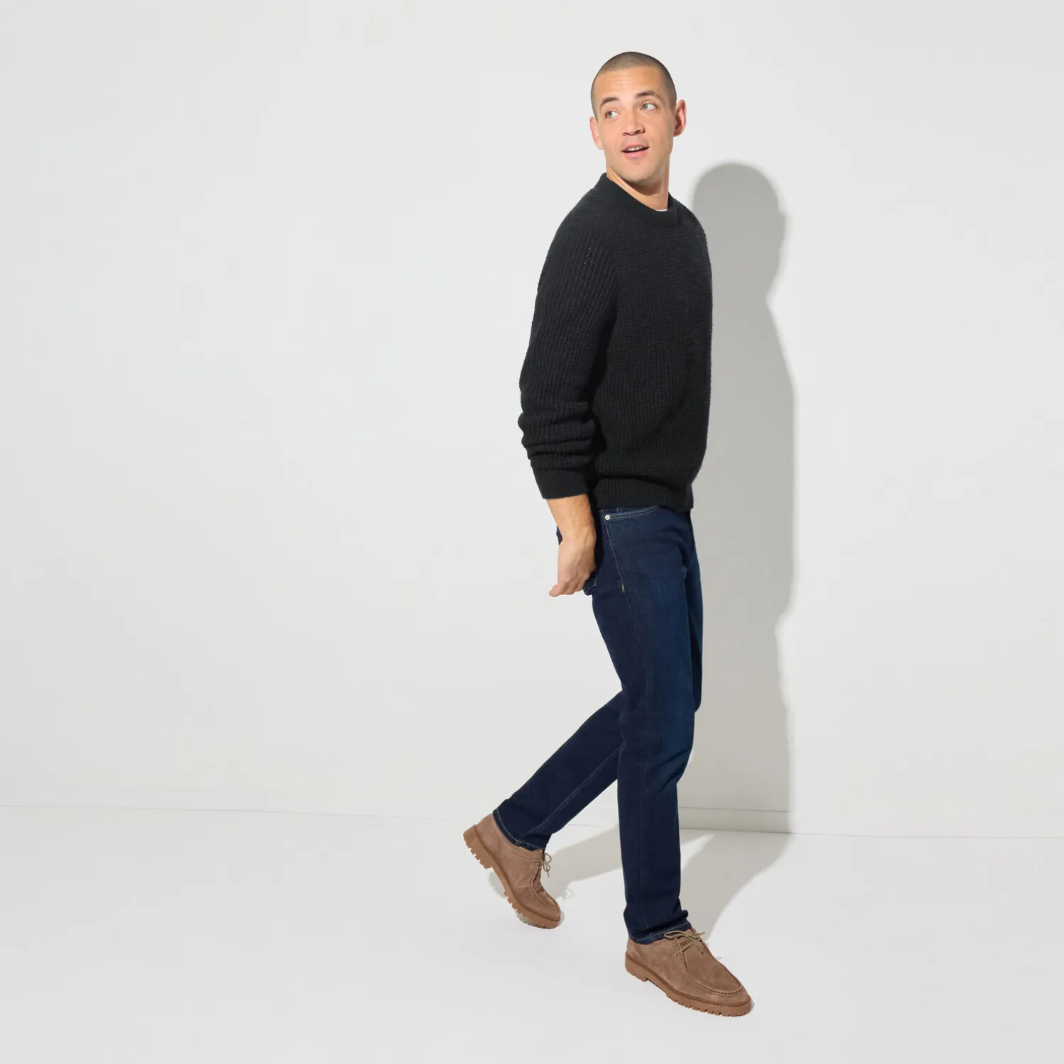 Jules Pull col rond jeux de points fantaisie- Pull