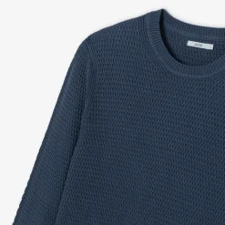 Jules Pull col rond jeux de points reliéfés- Pull