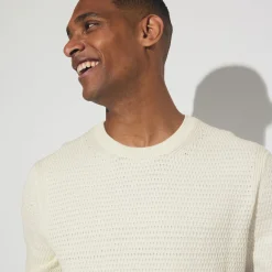 Jules Pull col rond jeux de points reliéfés- Pull