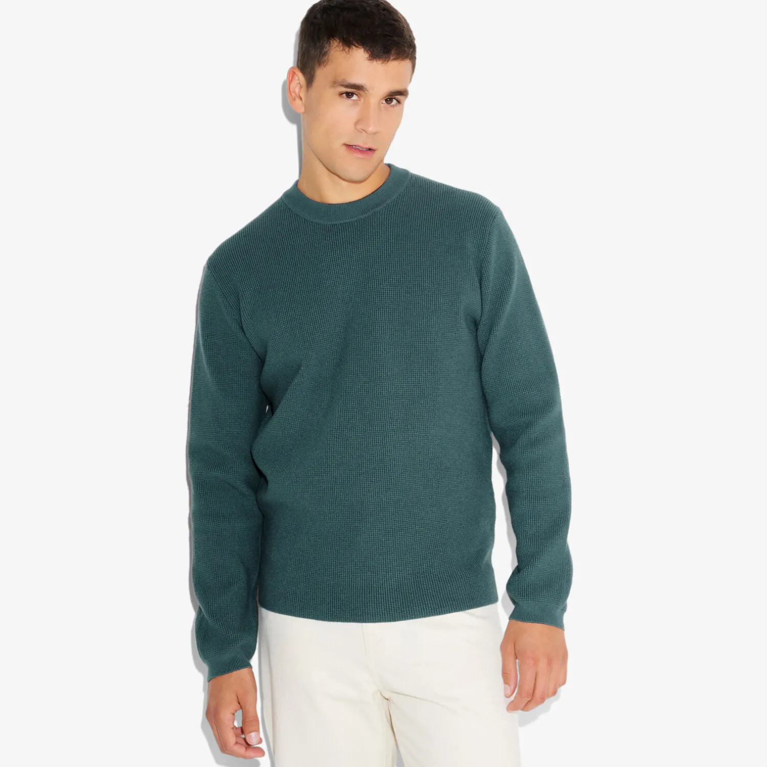 Jules Pull col rond jeux de points- Pull