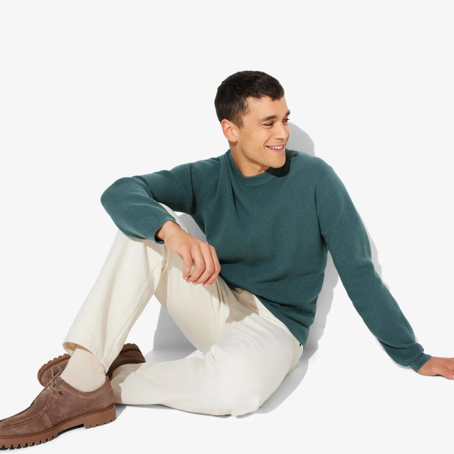 Jules Pull col rond jeux de points- Pull