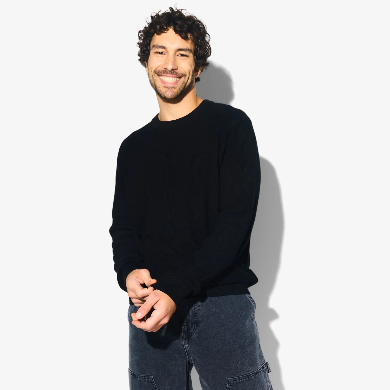 Jules Pull col rond jeux de points- Pull