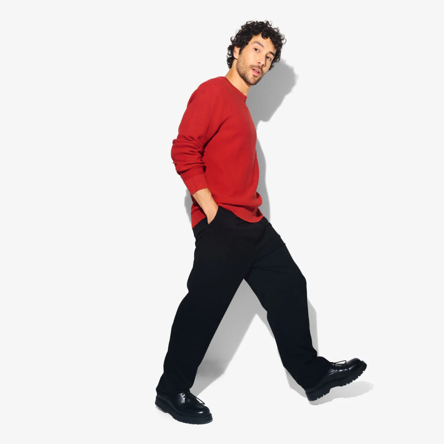 Jules Pull col rond jeux de points- Pull