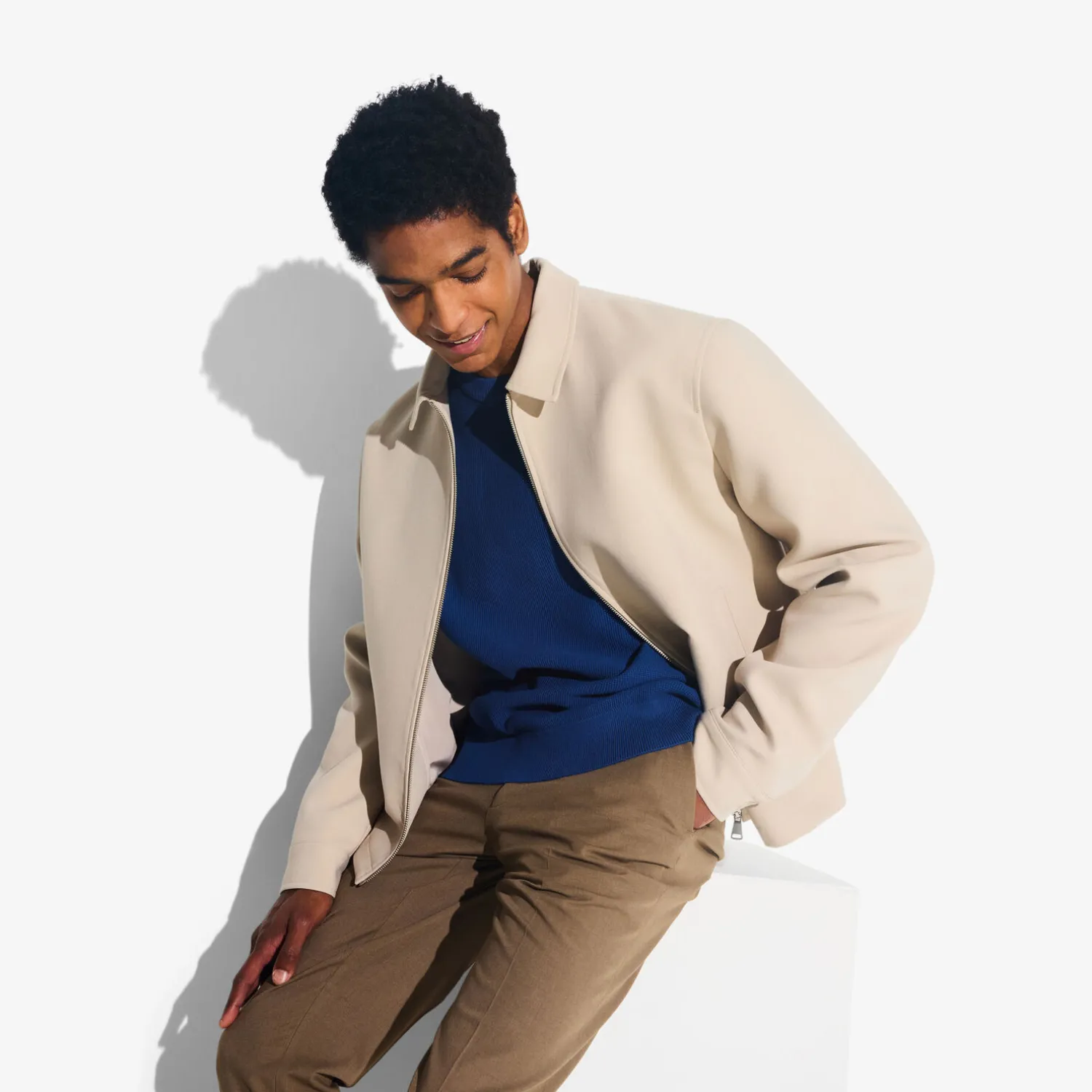 Jules Pull col rond jeux de points- Pull