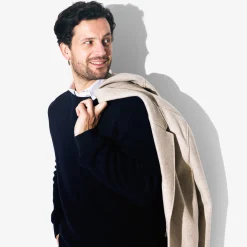 Jules Pull col rond jeux de points fantaisie- Pull