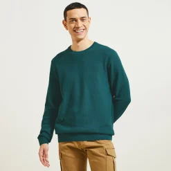 Jules Pull col rond micro alvéole- Pull