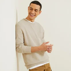 Jules Pull col rond micro alvéole- Pull