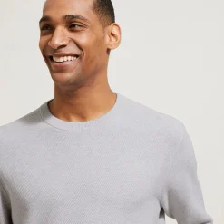 Jules Pull col rond micro alvéole- Pull