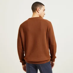 Jules Pull col rond micro alvéole- Pull