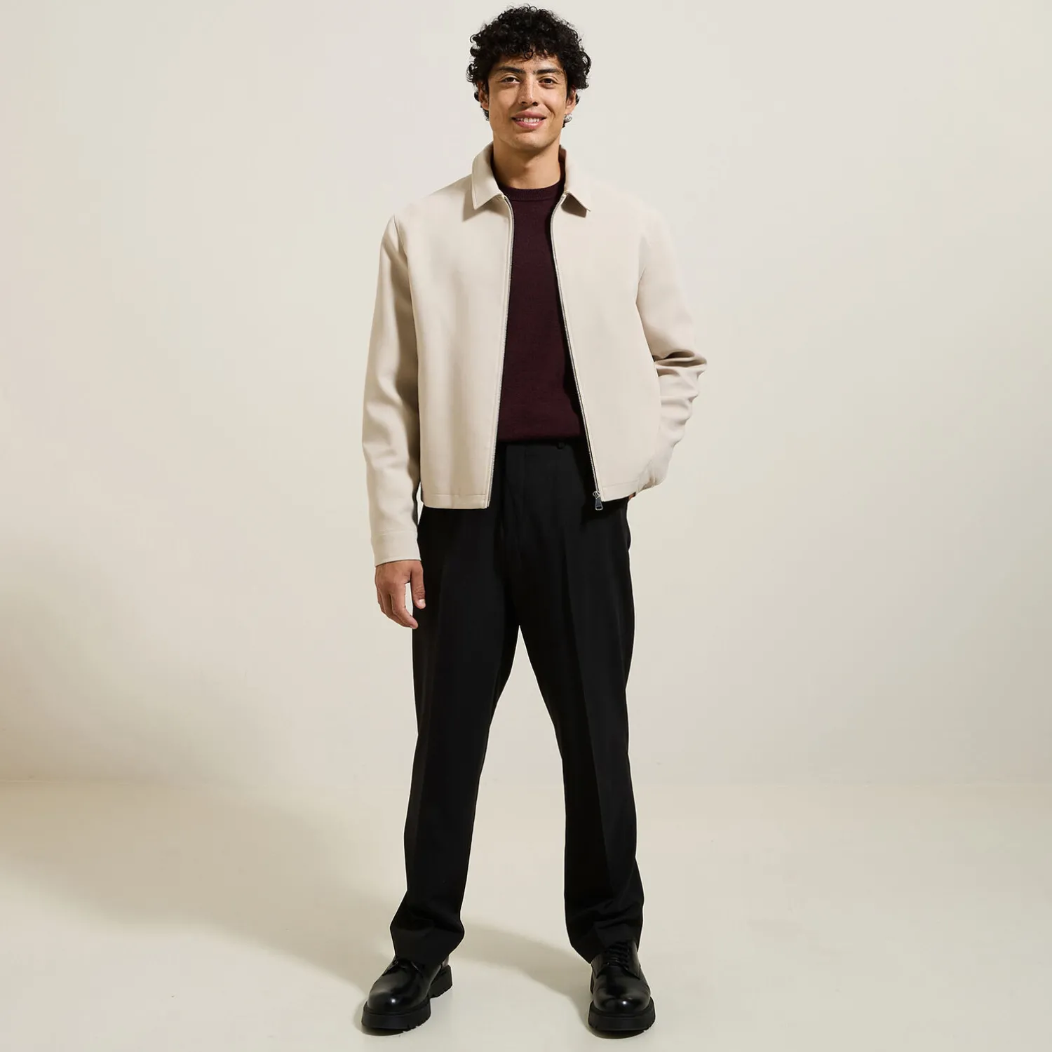 Jules Pull col rond mélange mérinos cachemire- Pull