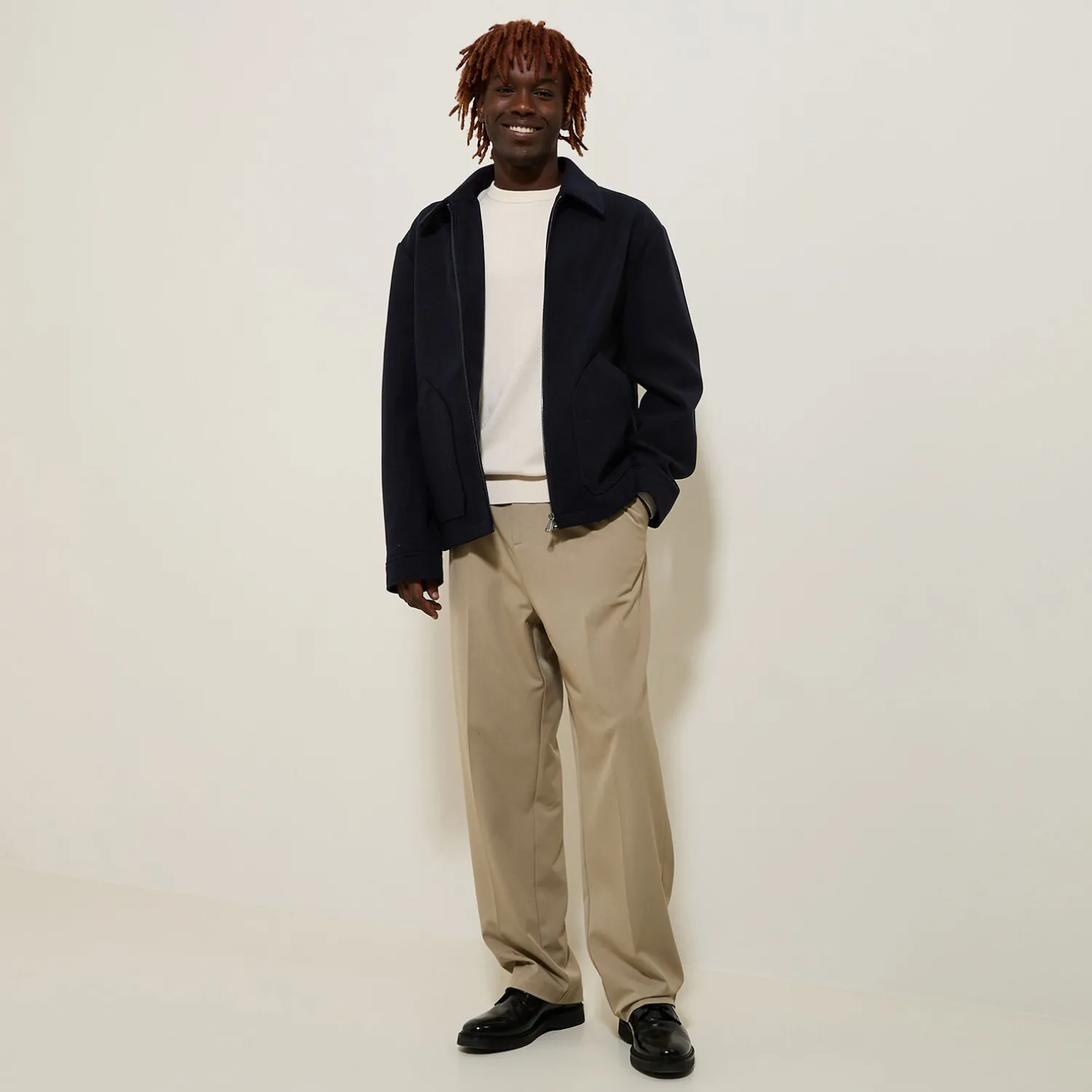 Jules Pull col rond mélange mérinos cachemire- Pull