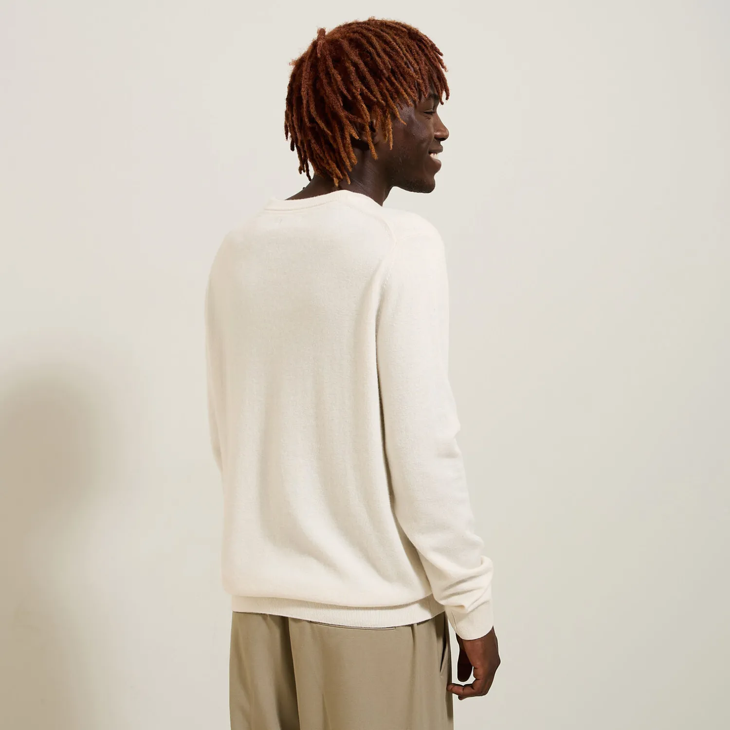 Jules Pull col rond mélange mérinos cachemire- Pull