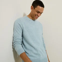 Jules Pull col rond mélange mérinos cachemire- Pull