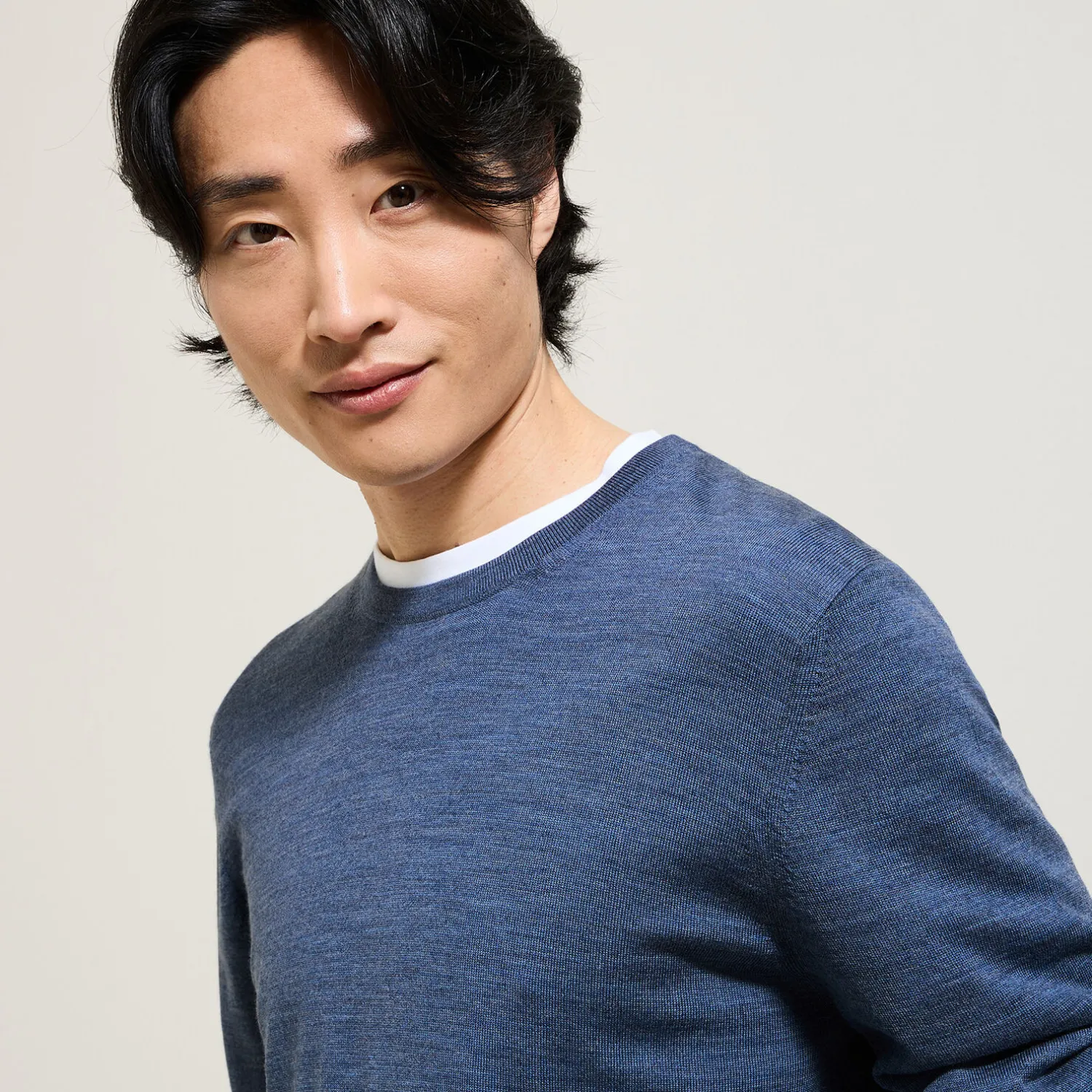 Jules Pull col rond mérinos- Pull