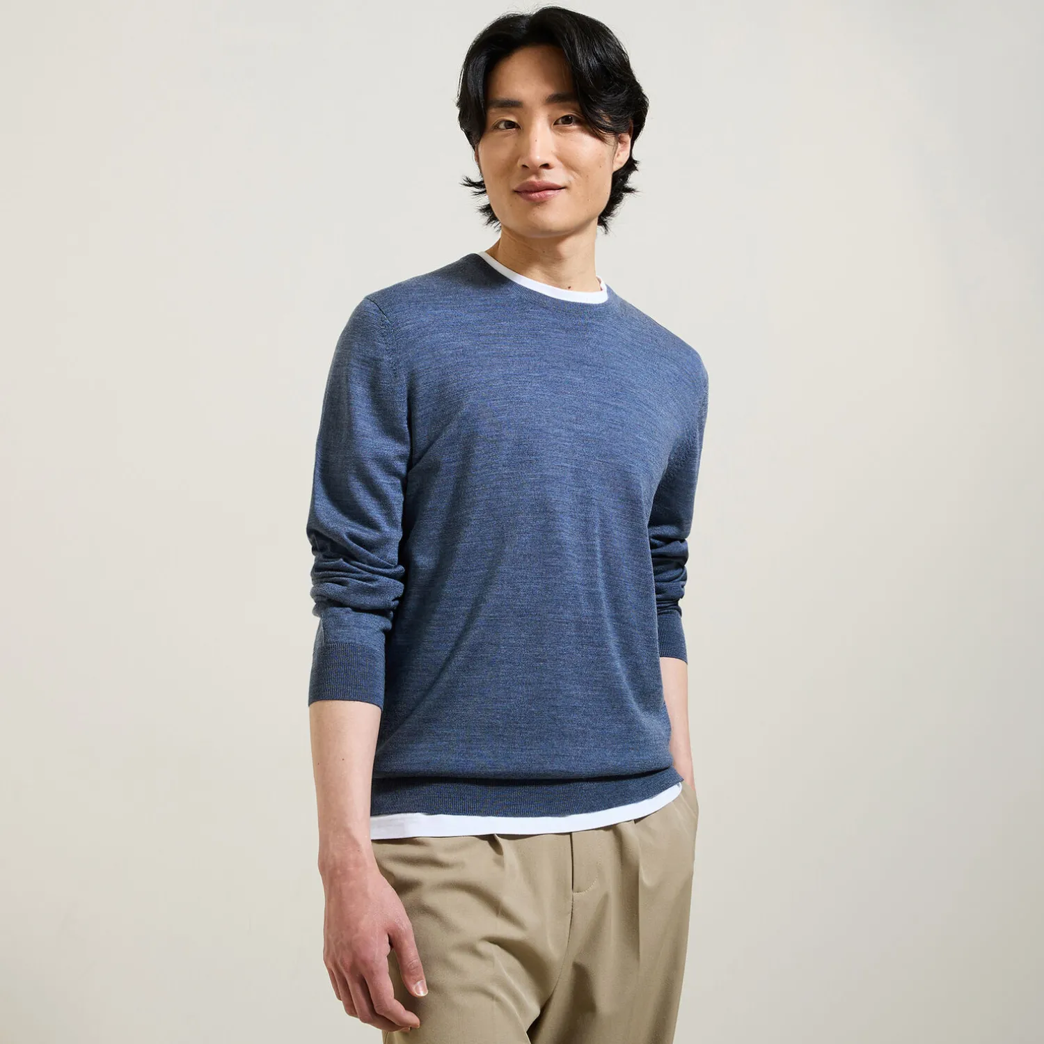 Jules Pull col rond mérinos- Pull