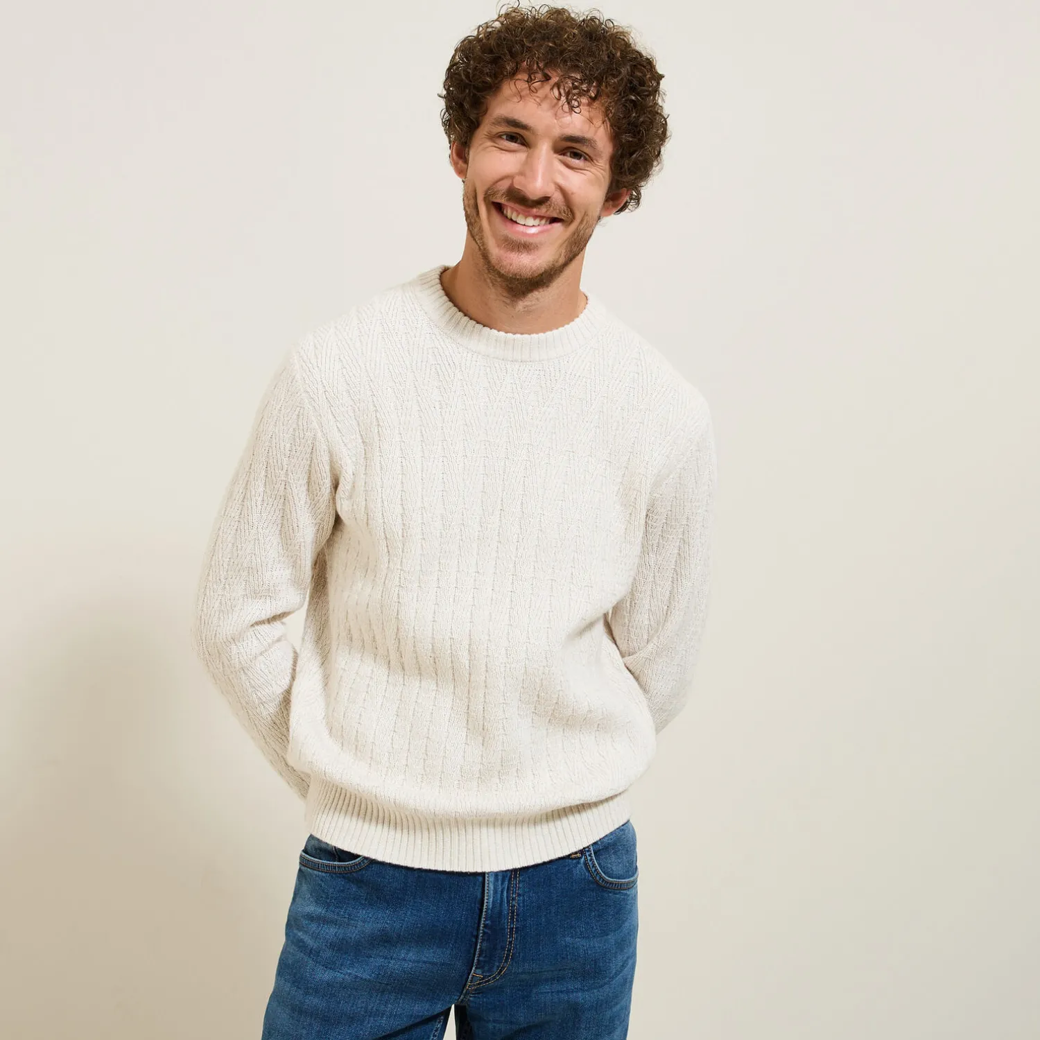 Jules Pull col rond torsade- Pull