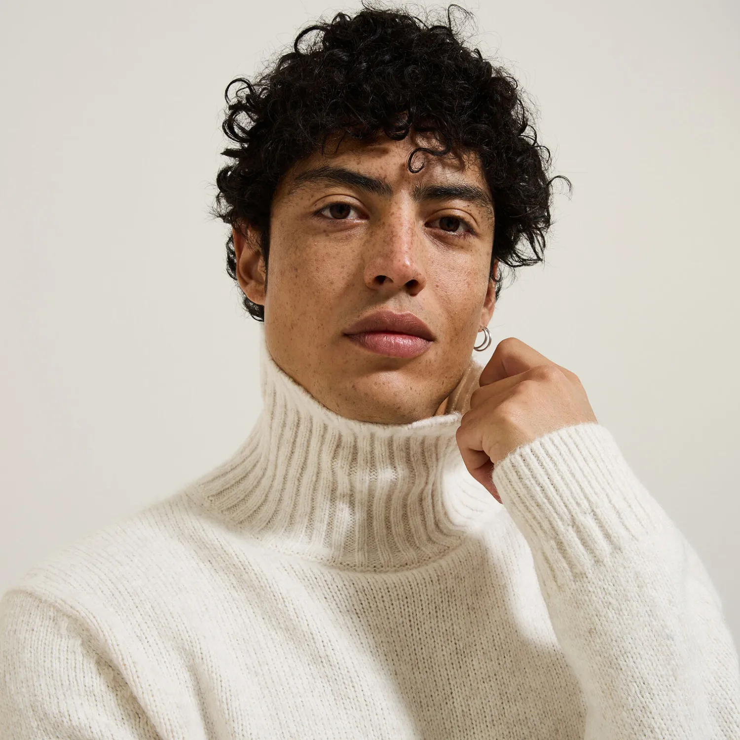 Jules Pull col roulé doux- Pull