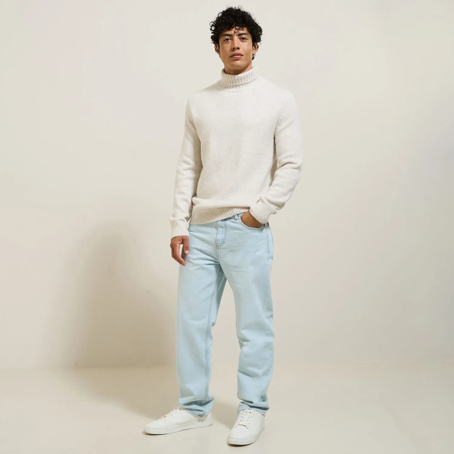 Jules Pull col roulé doux- Pull