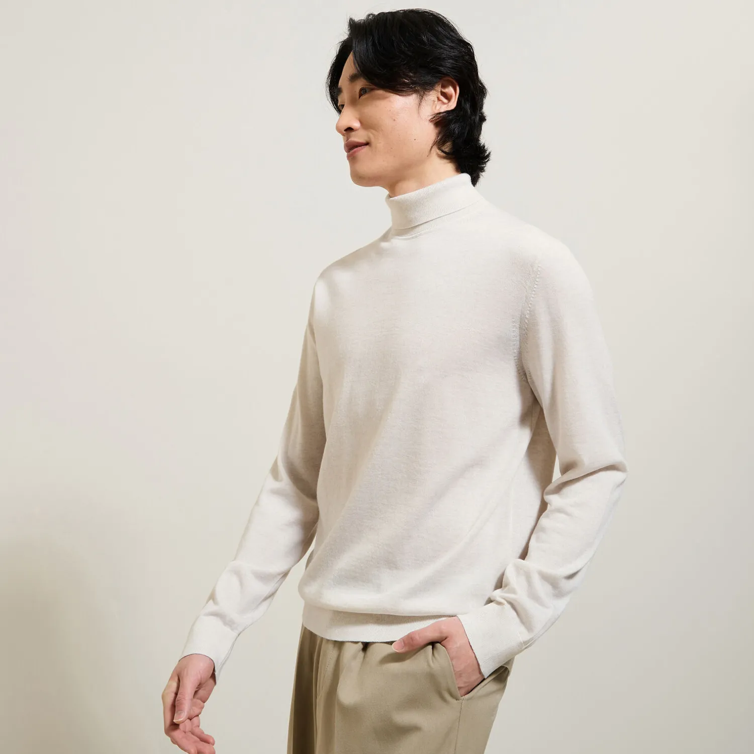 Jules Pull col roulé mérinos- Pull