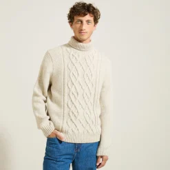 Jules Pull col roulé torsade- Pull