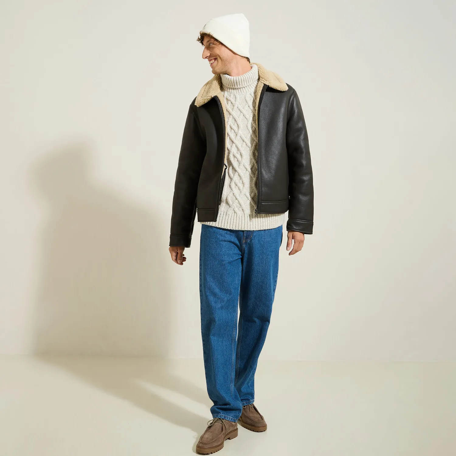 Jules Pull col roulé torsade- Pull