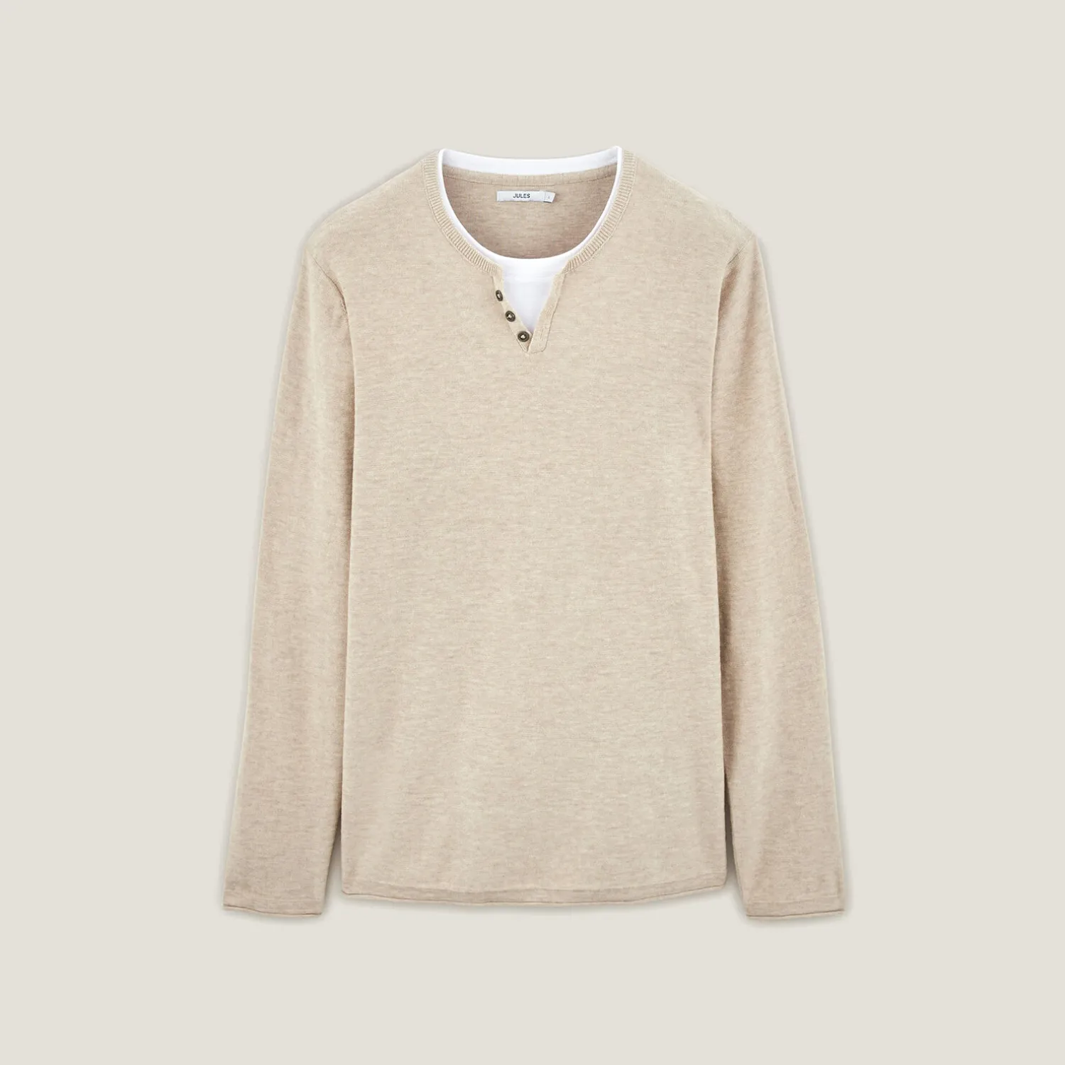 Jules Pull col tunisien 2 en 1- Pull