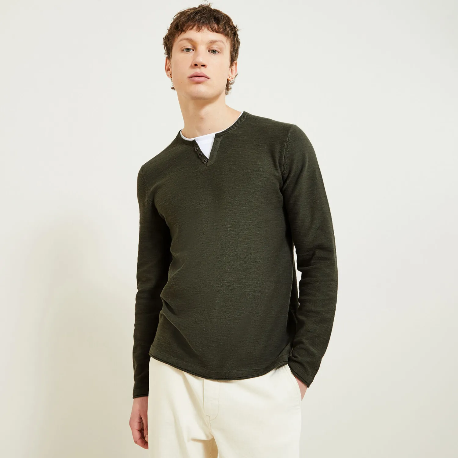 Jules Pull col tunisien 2 en 1- Pull