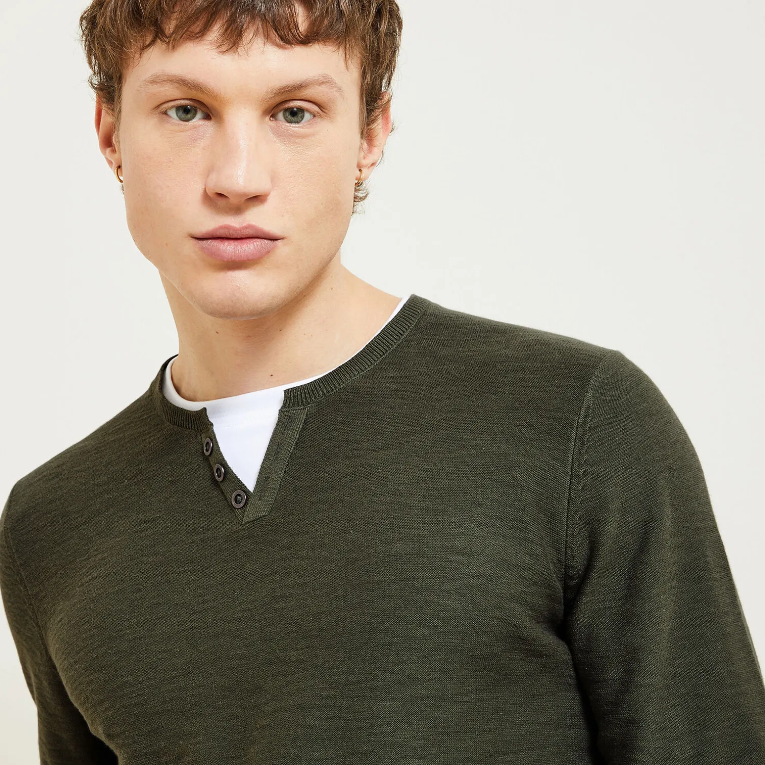 Jules Pull col tunisien 2 en 1- Pull