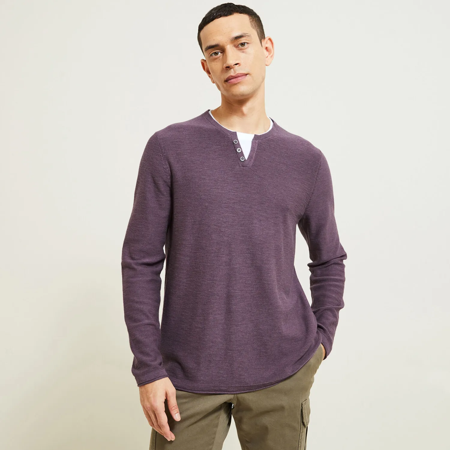 Jules Pull col tunisien 2 en 1- Pull