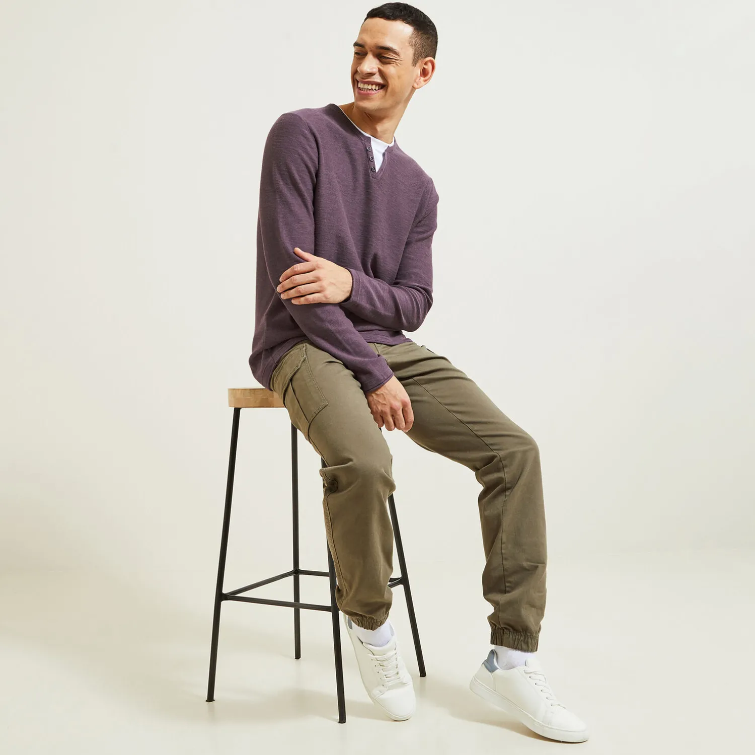 Jules Pull col tunisien 2 en 1- Pull