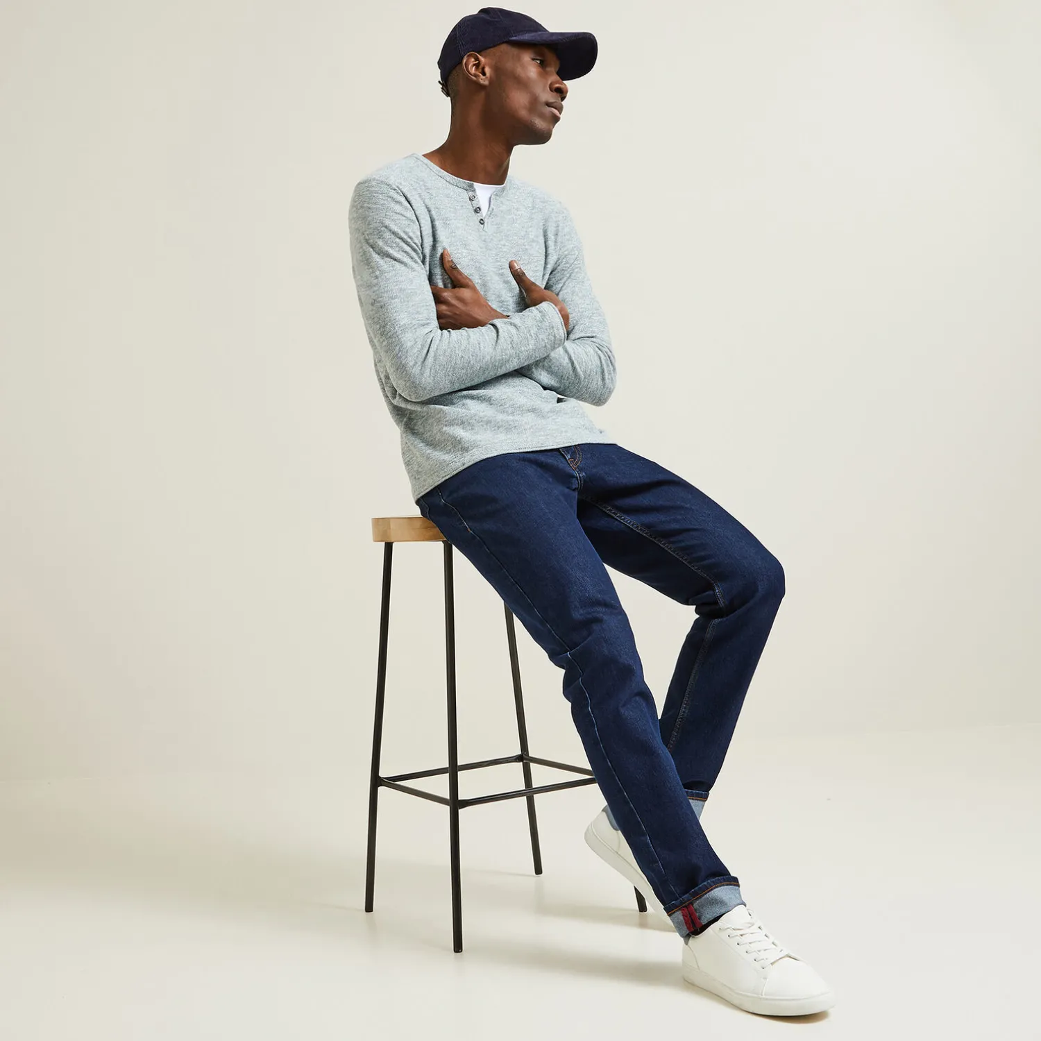 Jules Pull col tunisien 2 en 1- Pull