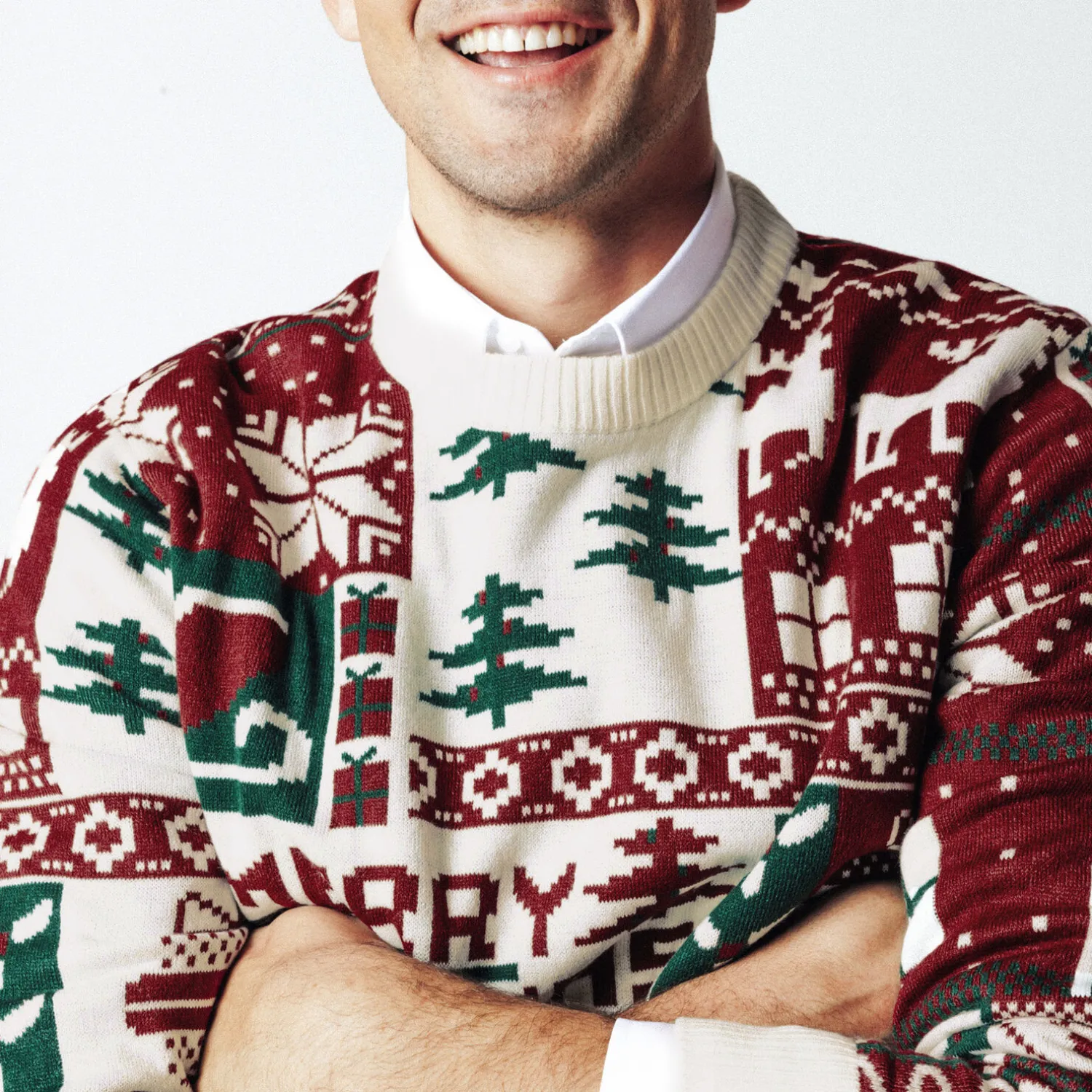 Jules Pull de Noël col rond- Pull