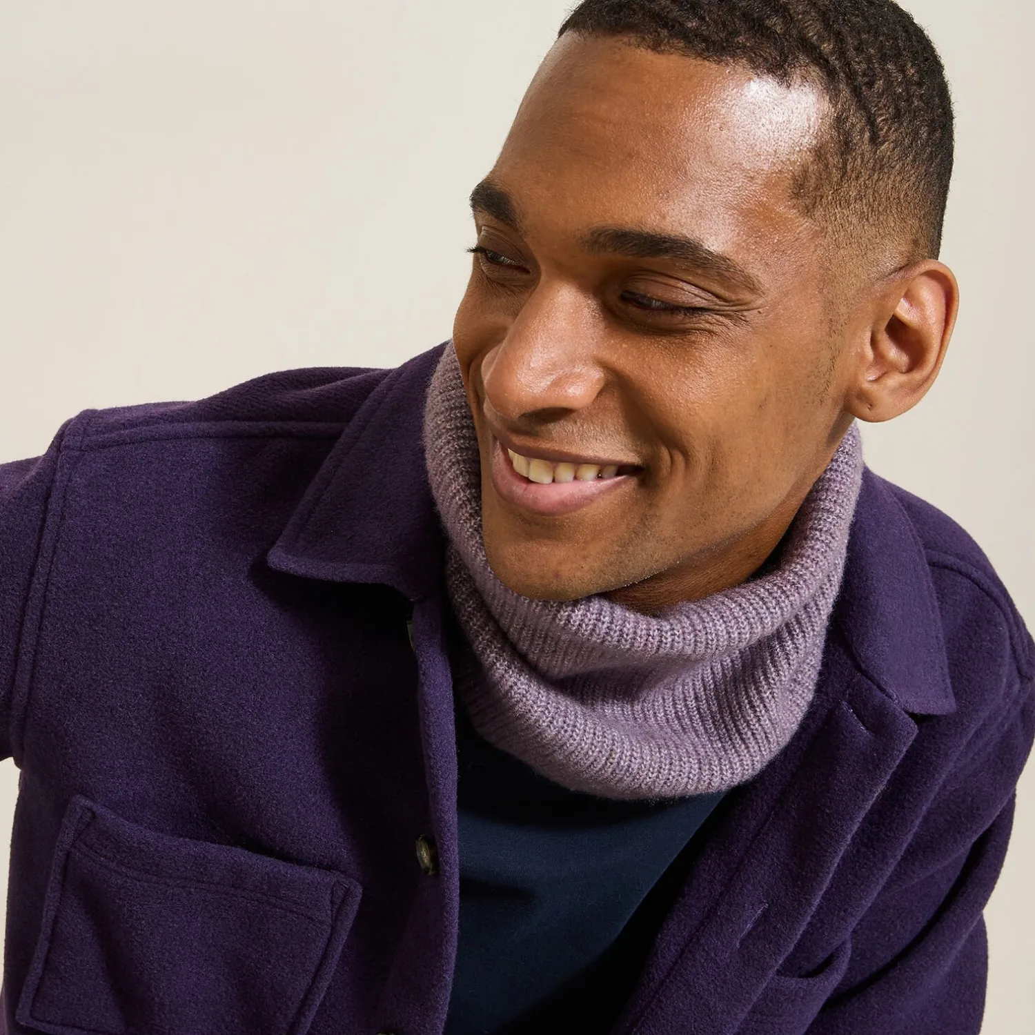 Jules Snood uni en maille- Écharpe, Bonnet & Gants